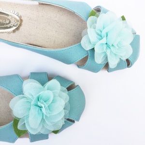 New Joyfolie Livie In Pale Sky Blue Flower Sandals